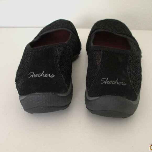 Sketchers Relaxed Fit Memory Foam Womens Black Lace Flat Loafer NWOB - Size 7M - Picture 7 of 8